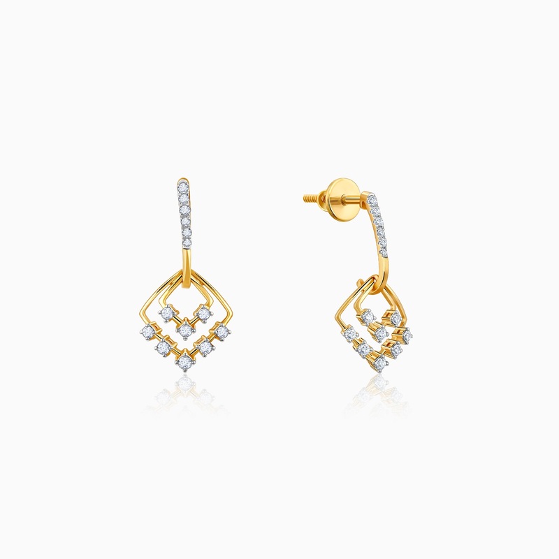Gold Cascade Allure Lab Grown Diamond Earrings