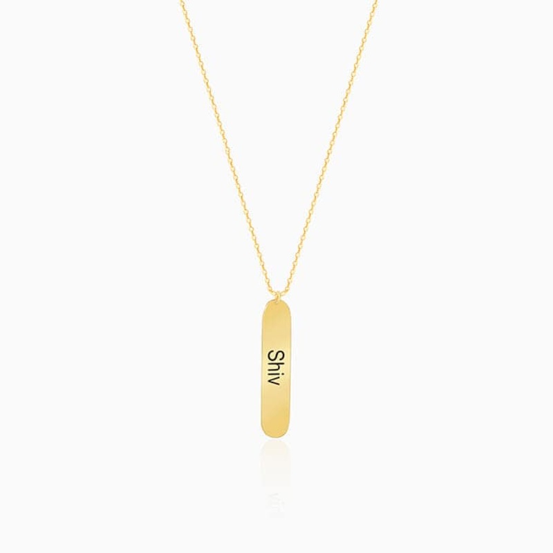 Golden Charming Double Sided Personalised Necklace