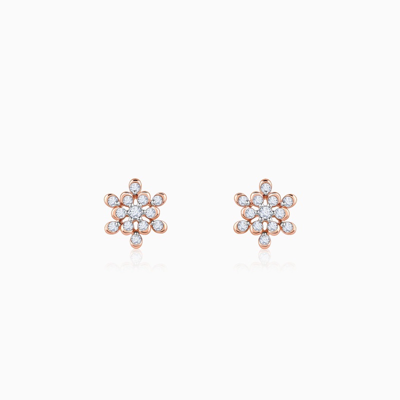 Rose Gold Magnetiq Diamond Earrings