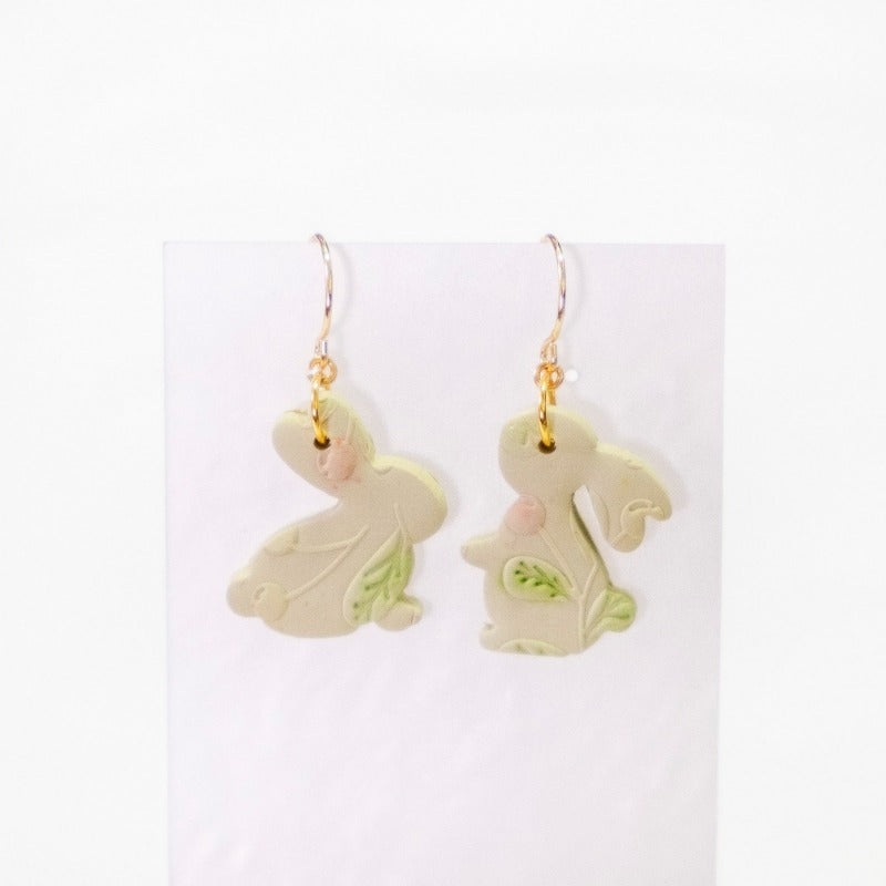Spring Bunny #2 Handmade Polymer Clay Earring | (Nationwide Delivery)