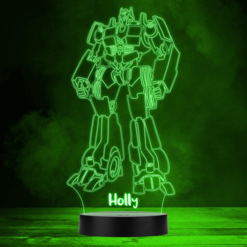 Transformers Film Cartoon Character Personalised Gift Any Colour LED Night Light – The Card Zoo