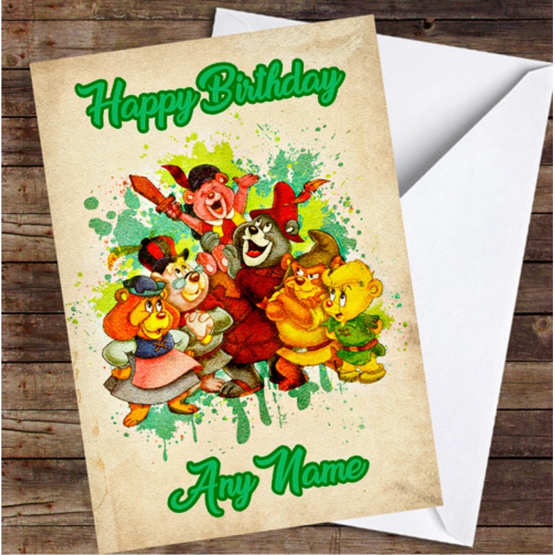 Adventures Of The Gummi Bears Vintage Splatter Personalised Birthday Card – The Card Zoo