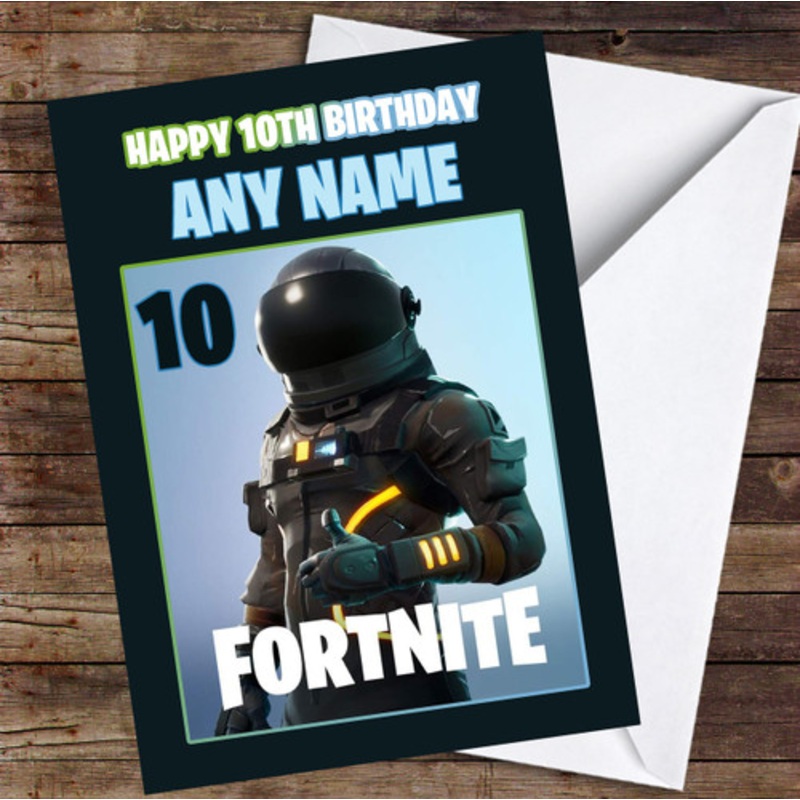 Dark Voyager Fortnite Personalised Children’s Birthday Card – The Card Zoo