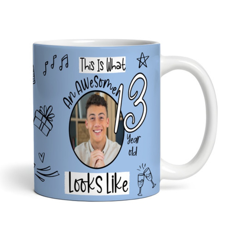 13th Birthday Gift For Boys Circle Photo Tea Coffee Cup Personalised Mug – The Card Zoo