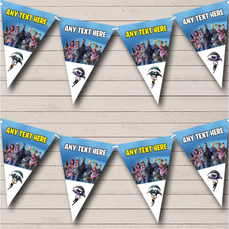 Fortnite Battle Pass Personalised Birthday Party Bunting Banner Garland Flags – The Card Zoo