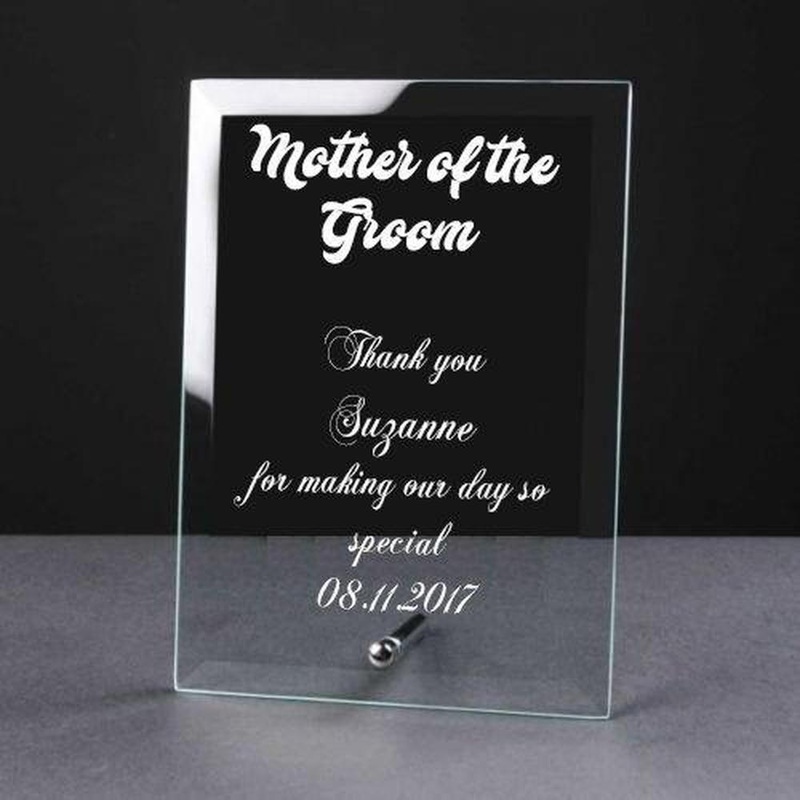 Personalised Engraved Glass Plaque Mother Of The Groom Gift