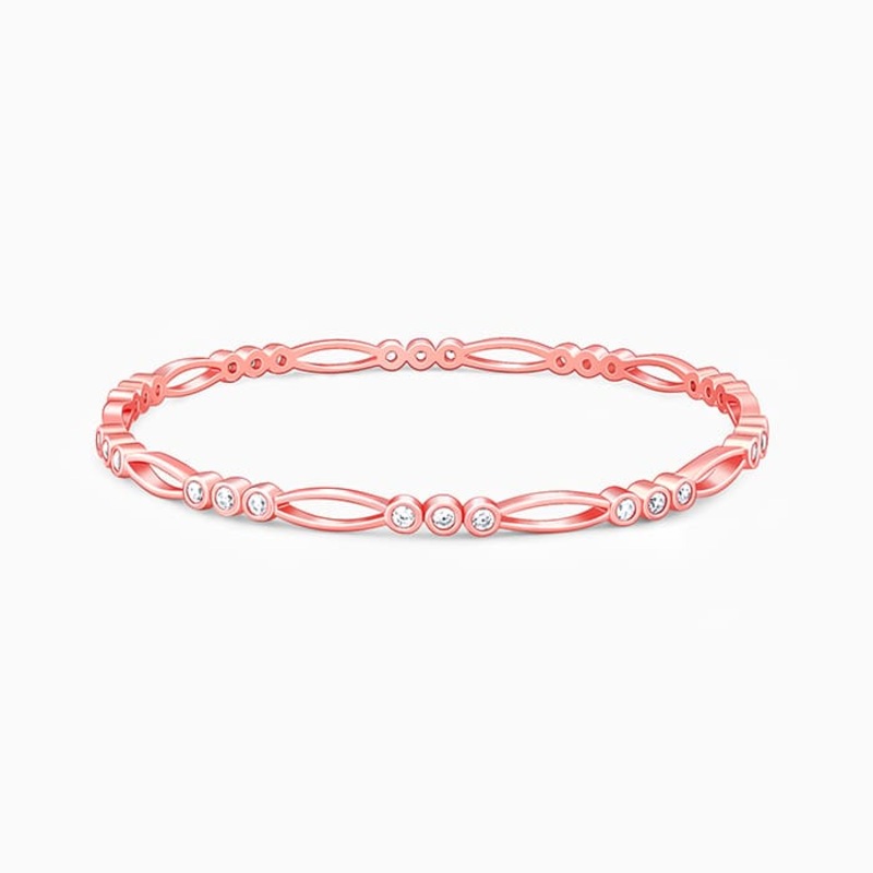Rose Gold Glittering Zirconia Bangle