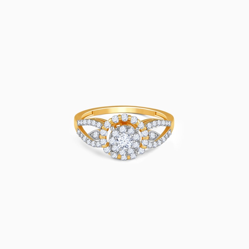 Gold Fleurora Lab Grown Diamond Ring