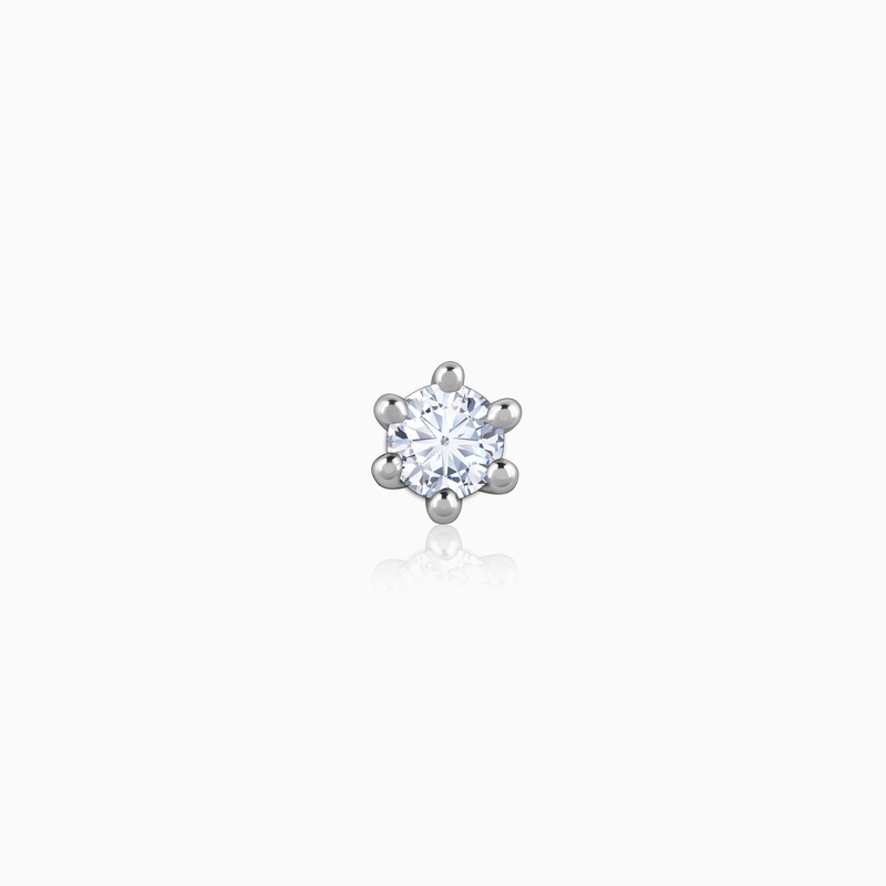 Gold Minimalist Dot Diamond Nose Pin