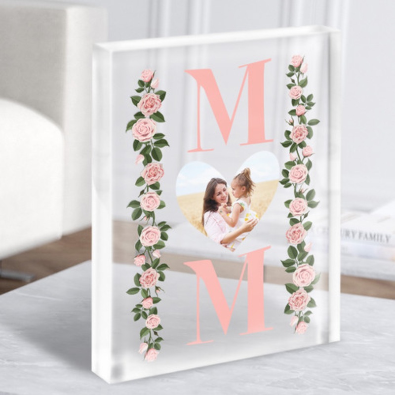 Mum Roses Photo Personalised Acrylic Block – The Card Zoo