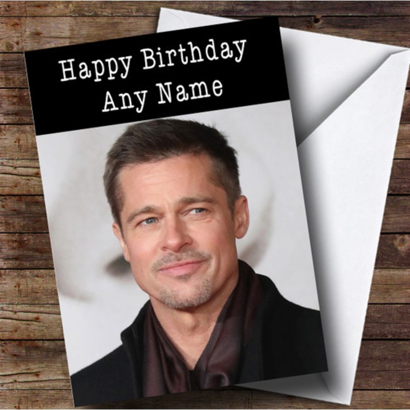 Personalised Brad Pitt Celebrity Birthday Card – The Card Zoo