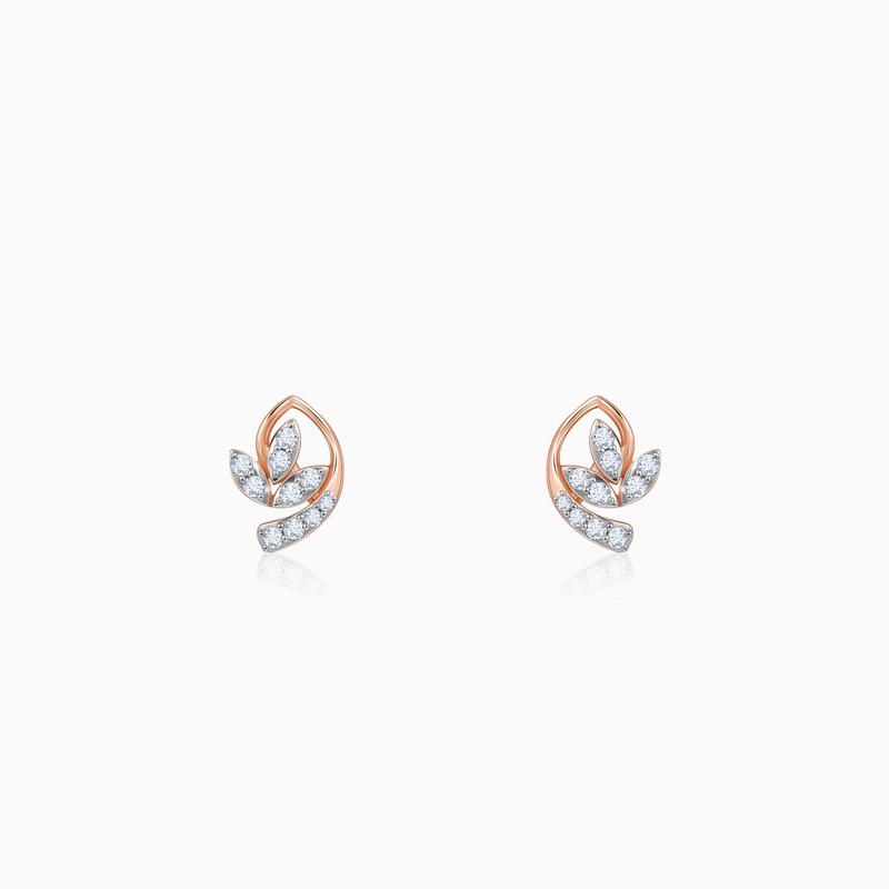 Rose Gold Petalia Diamond Earrings