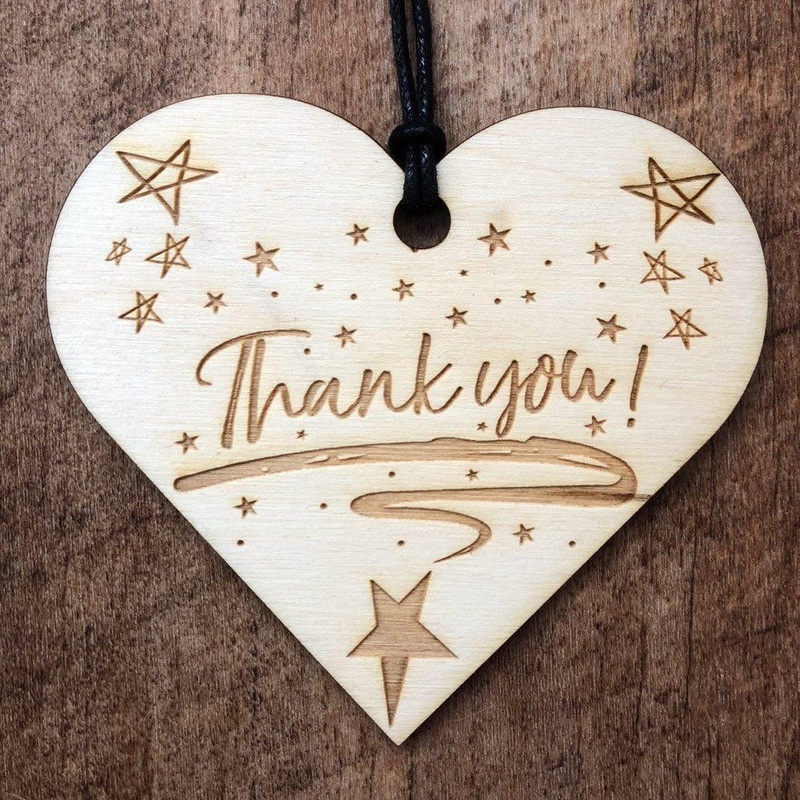 Thank you Hanging Heart Plaque Gift