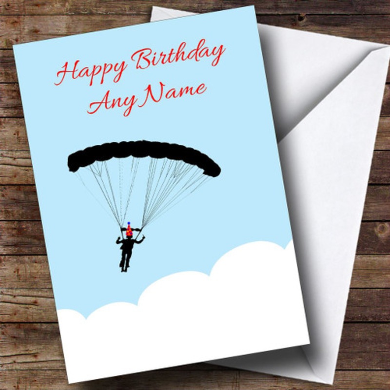 Parachuting Personalised Birthday Card – The Card Zoo