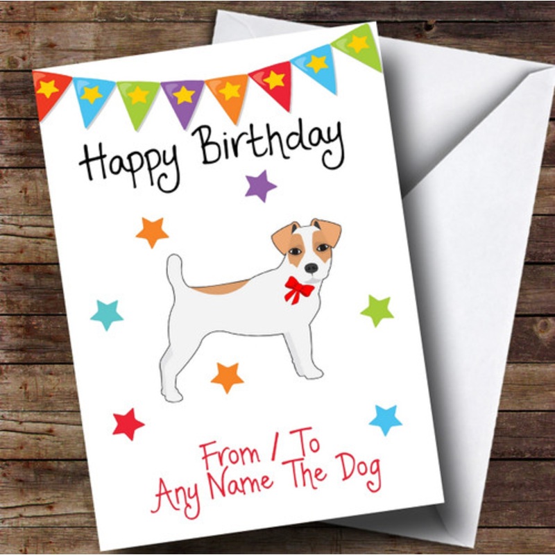 To From Pet Dog Jack Russel Terrier Personalised Birthday Card – The Card Zoo