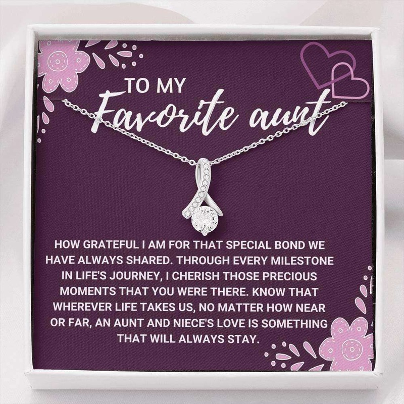 Aunt Necklace, To My Favorite Aunt Necklace Gift. Surprise Gift For Aunt, Necklace For Auntie