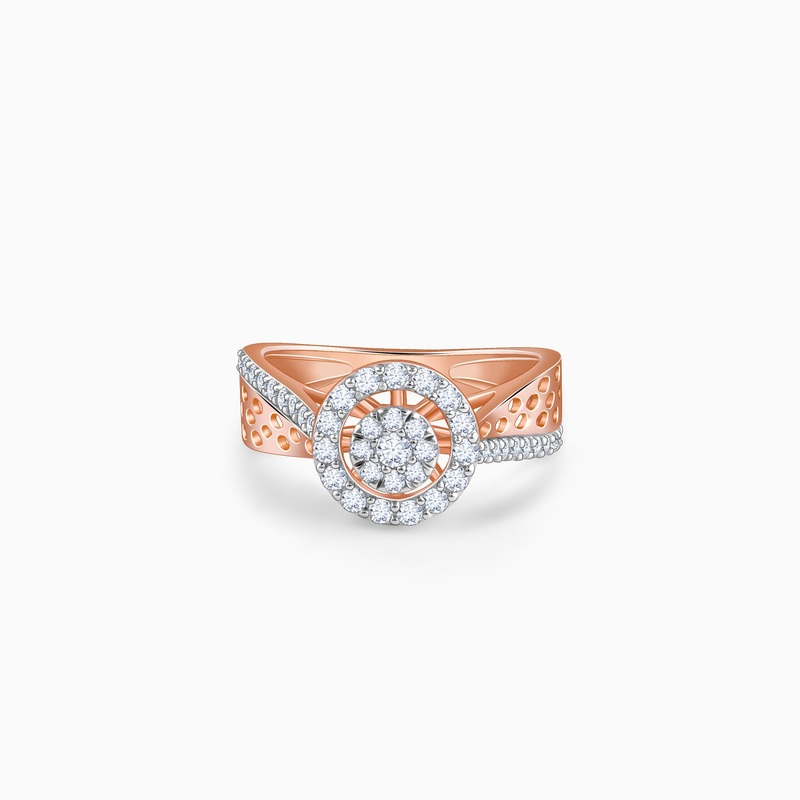 Rose Gold Portia Solitaire Diamond Ring
