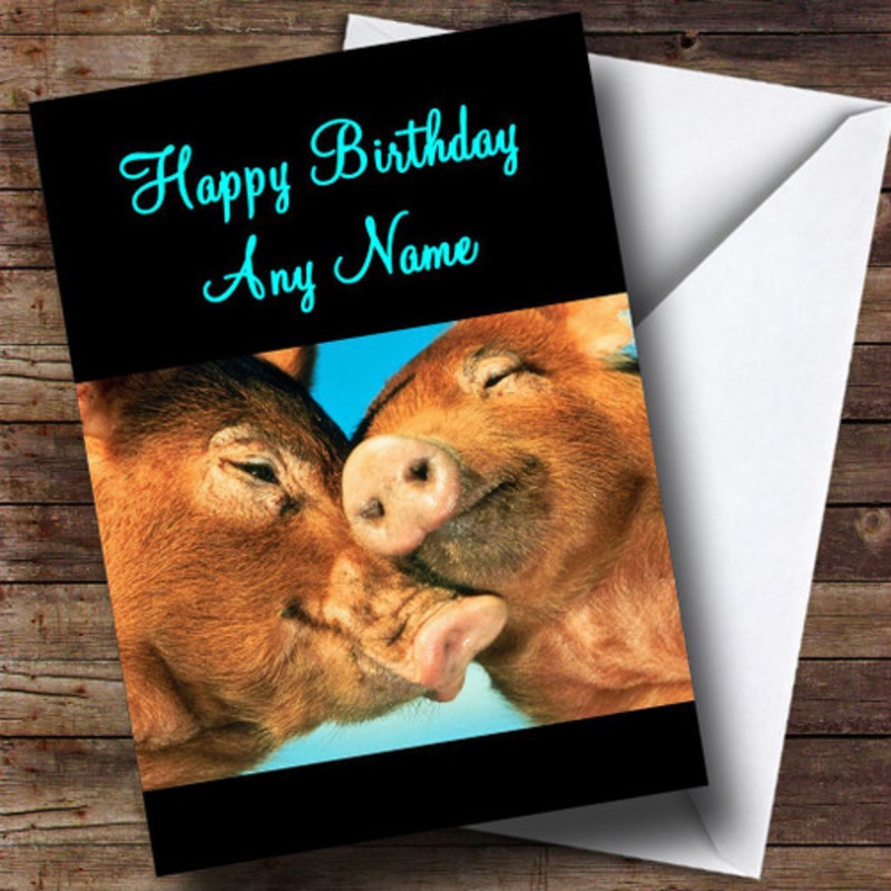 Snuggly Pigs Personalised Birthday Card – The Card Zoo