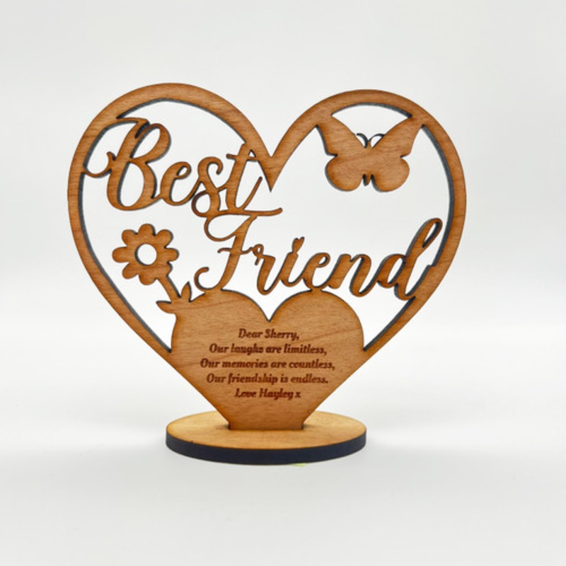 Best Friend Birthday Appreciation Butterfly Flower Keepsake Personalised Gift – The Card Zoo