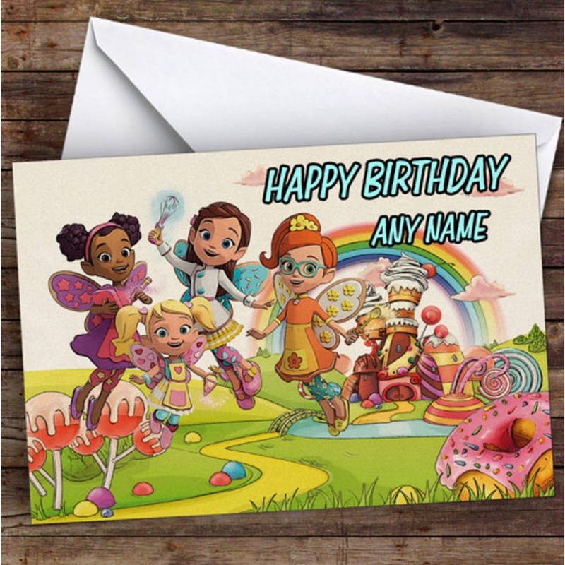 Butterbean’s Cafe Children’s Kids Personalised Birthday Card – The Card Zoo