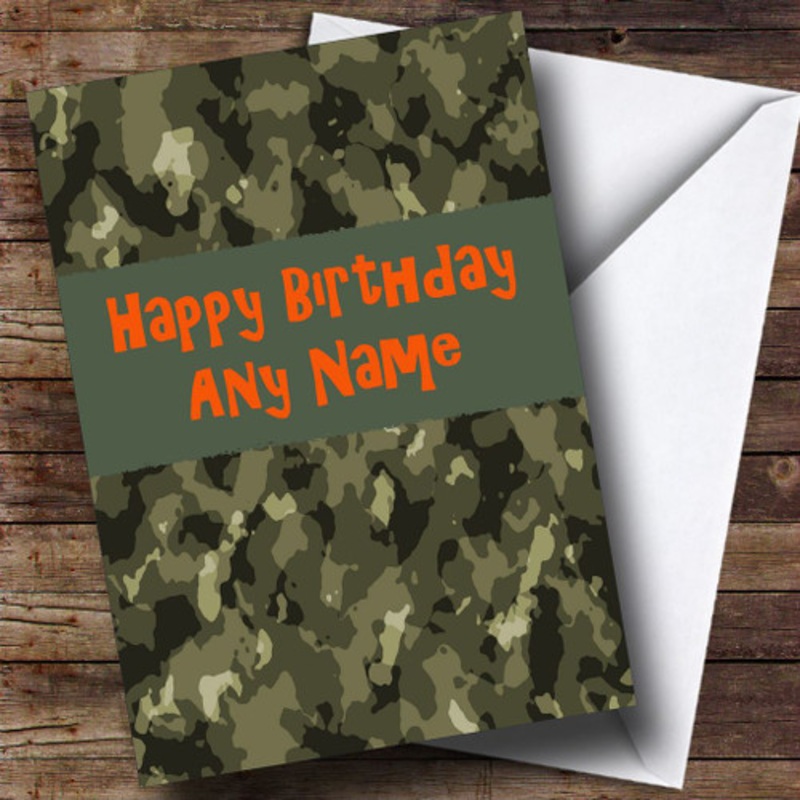 Camouflage Army Personalised Birthday Card – The Card Zoo