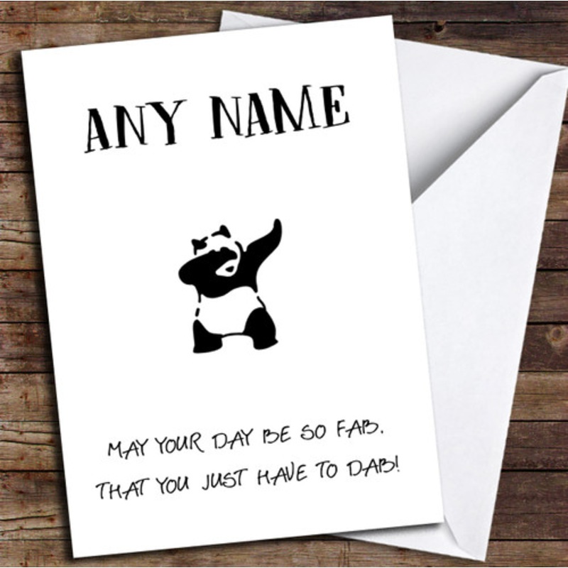 Funny Panda Dab Personalised Birthday Card – The Card Zoo