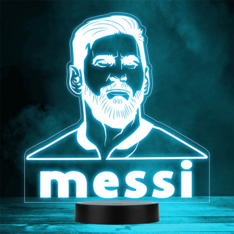 Messi Football Fan World Cup Sports Personalised Gift Any Colour LED Night Light – The Card Zoo