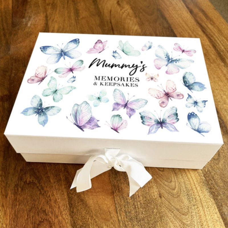 Beautiful Butterflies Mummy’s Memories Keepsake Memory Hamper Gift Box – The Card Zoo