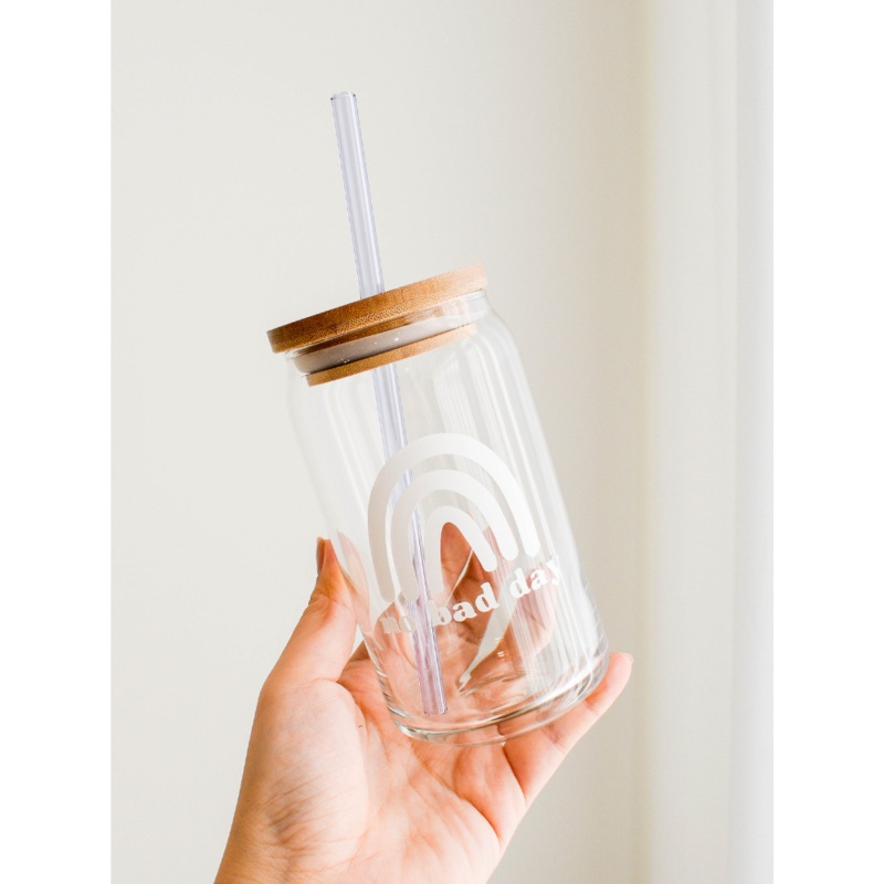 Glass Tumbler | No Bad Day Set Of 2 | (West Malaysia Delivery)