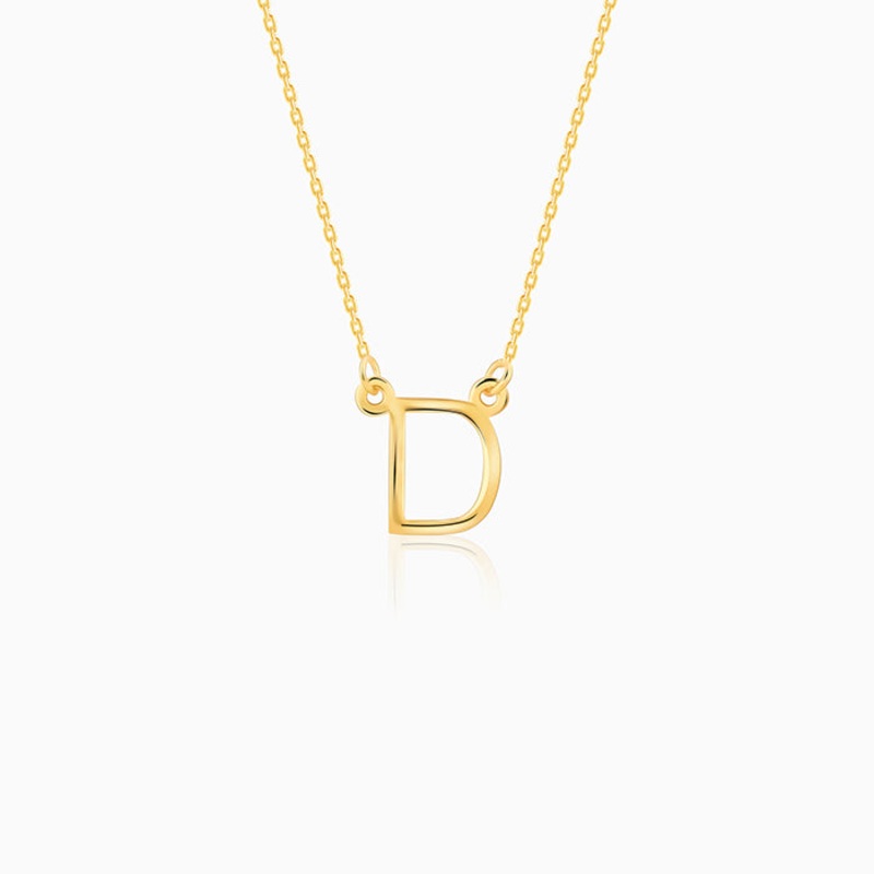 Golden Personalised Initial Necklace
