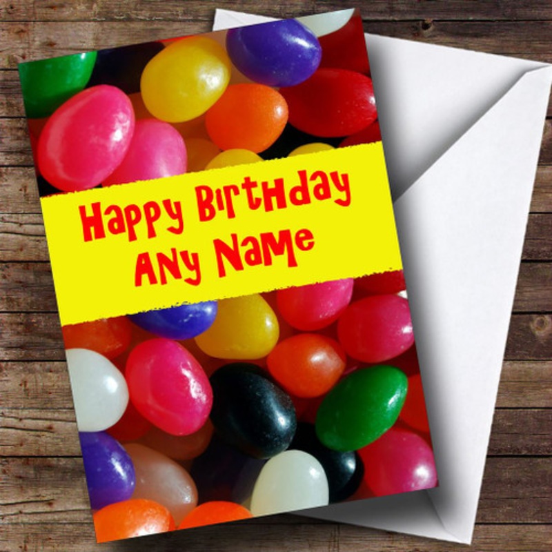Jellybeans Sweets Personalised Birthday Card – The Card Zoo