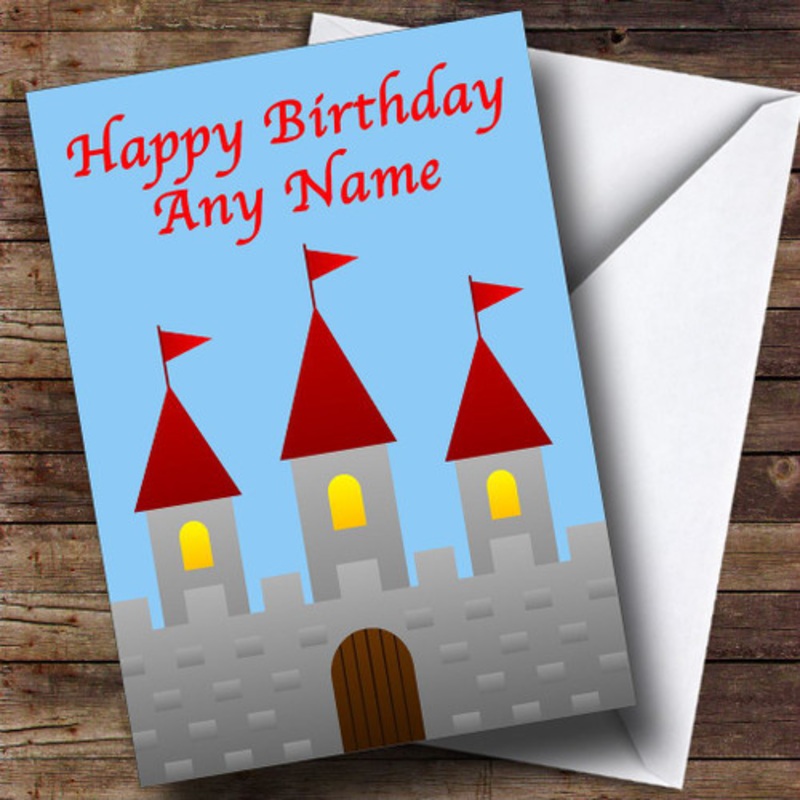 Blue Castle Personalised Birthday Card – The Card Zoo