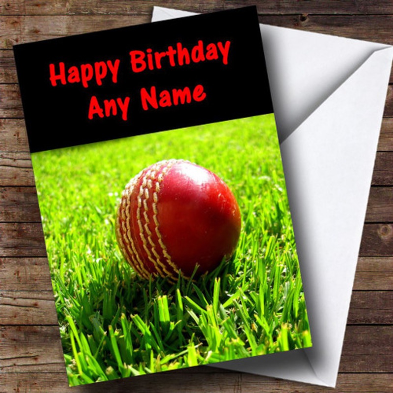 Cricket Ball Personalised Birthday Card – The Card Zoo