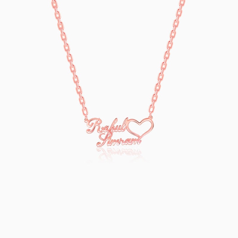 Rose Gold Personalised Precious Sweetheart Pendant