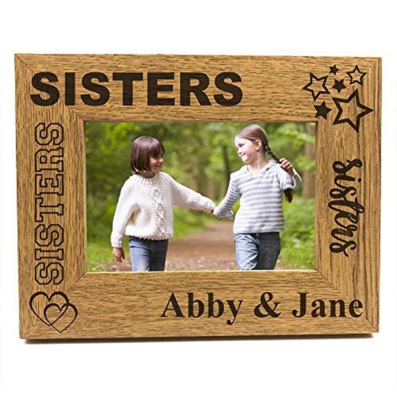 Sisters Sentiment Personalised Photo Frame Gift