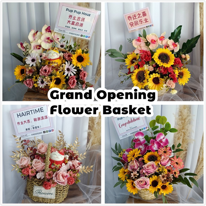 TTEEN GIFT Artificial Flower New Business Shop Housewarming Grand Opening Basket