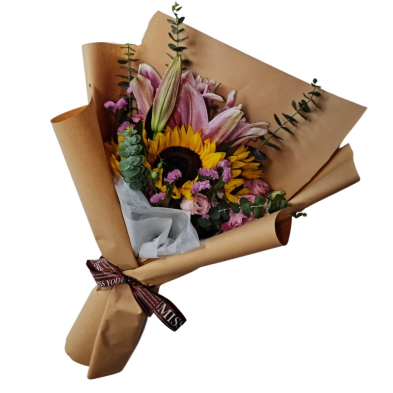 [Fresh Flower] Mix Lily Sunflower (Klang Valley Delivery Only)