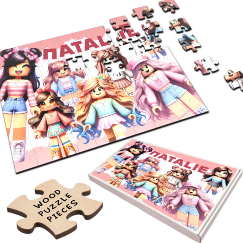 Gaming Gift For Girls Roblox Custom Personalised Wooden Jigsaw Puzzle – The Card Zoo