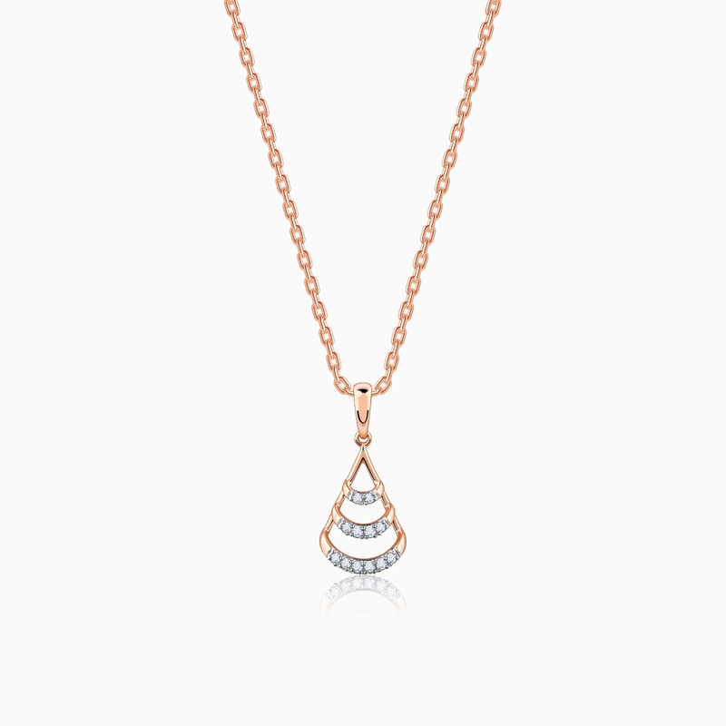 Rose Gold Globule Diamond Pendant