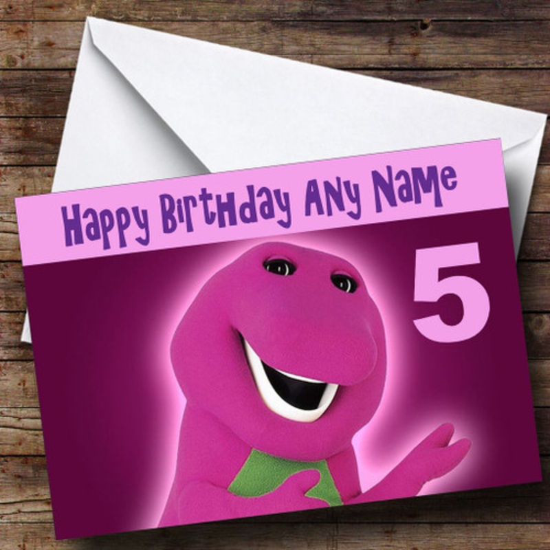 Barney Personalised Birthday Card – The Card Zoo