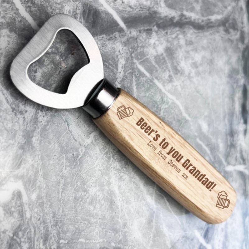 Beer’s To You Grandad Personalised Gift Beer Bottle Opener – The Card Zoo