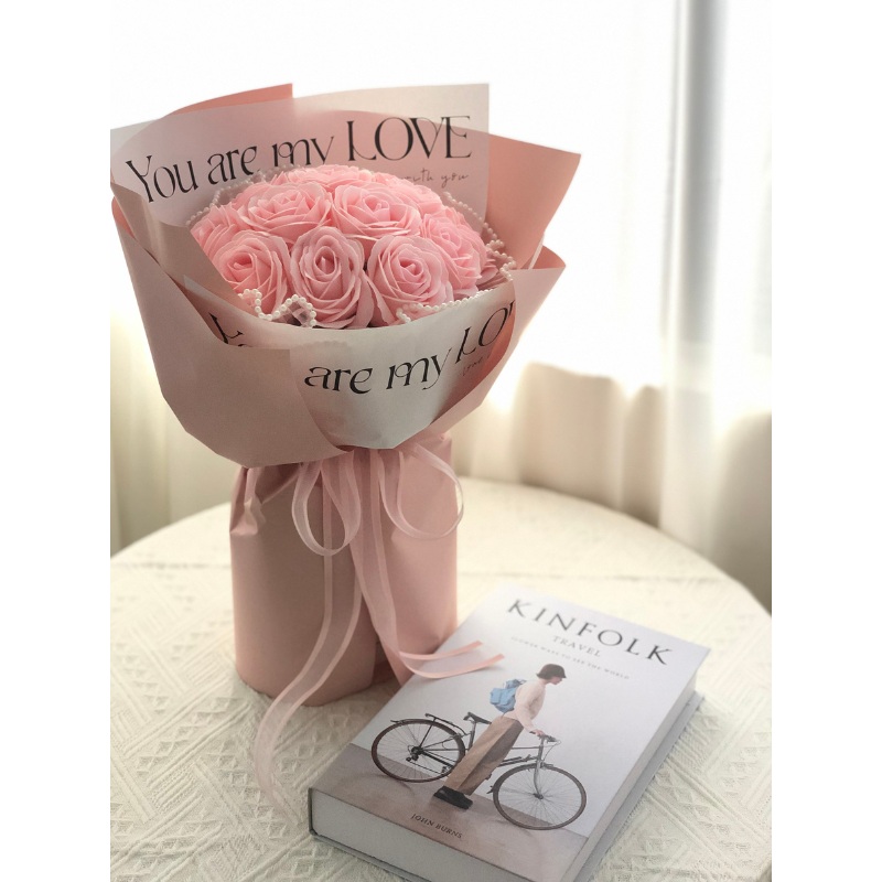 DV.13 – Pink Roses Artificial Soap Flower Bouquet (Klang Valley Delivery Only)