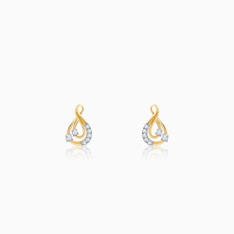 Gold Infinitude Diamond Earrings