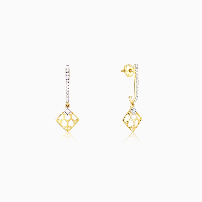 Gold Regal Radiance Diamond Earrings