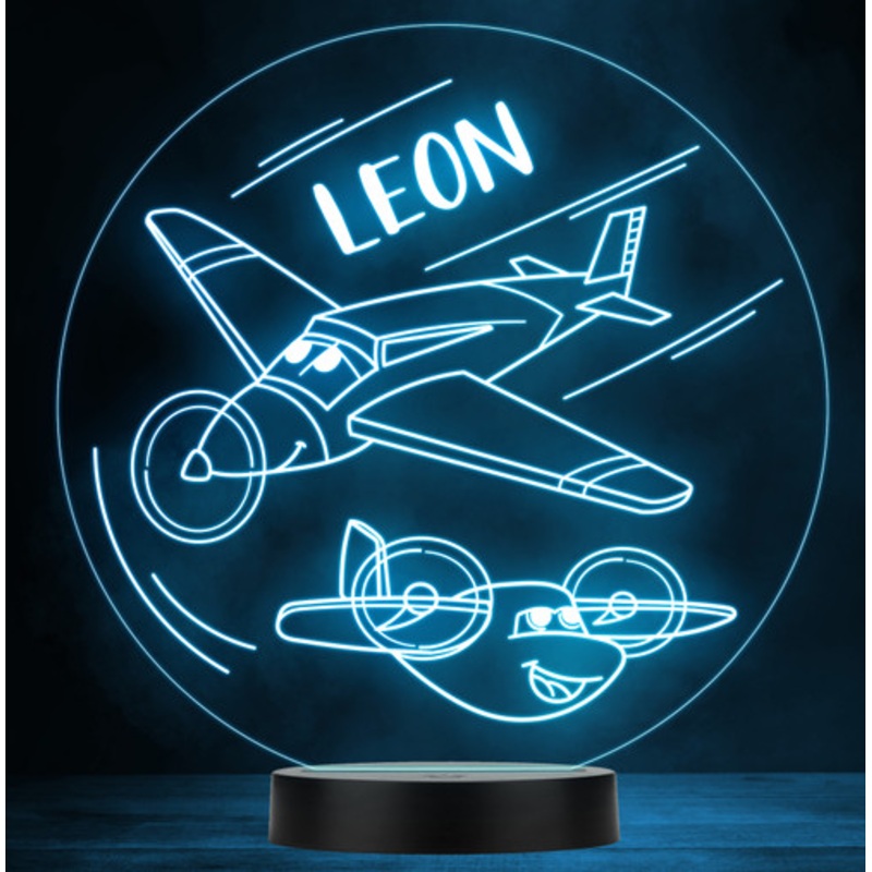 Plane Flying Aeroplane Personalised Gift Colour Changing LED Lamp Night Light – The Card Zoo