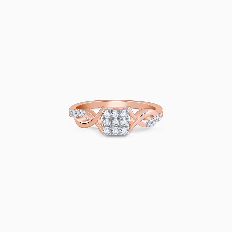 Rose Gold Infinity Diamond Ring
