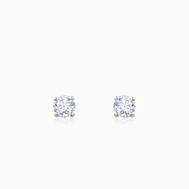 Rose Gold Cute Sparkle Diamond Studs