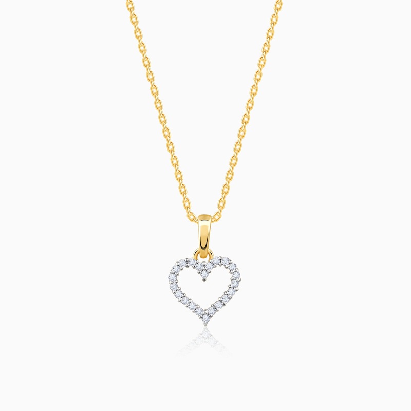 Gold Heartful Diamond Pendant