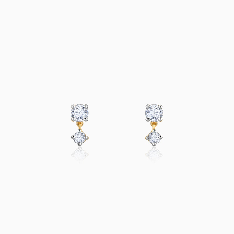 Gold Paseo Solitaire Diamond Studs