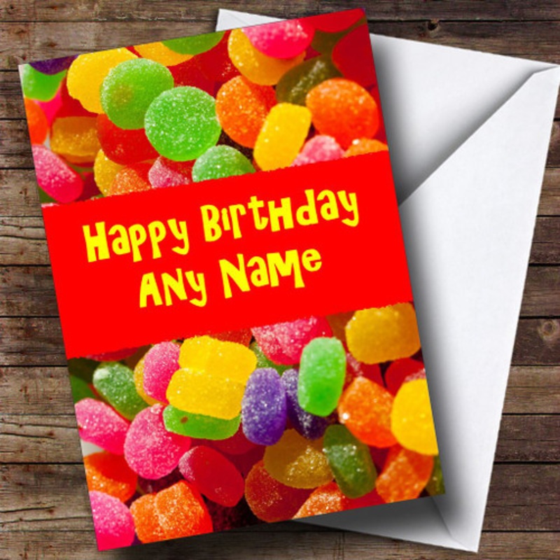 Jelly Tots Sweets Personalised Birthday Card – The Card Zoo